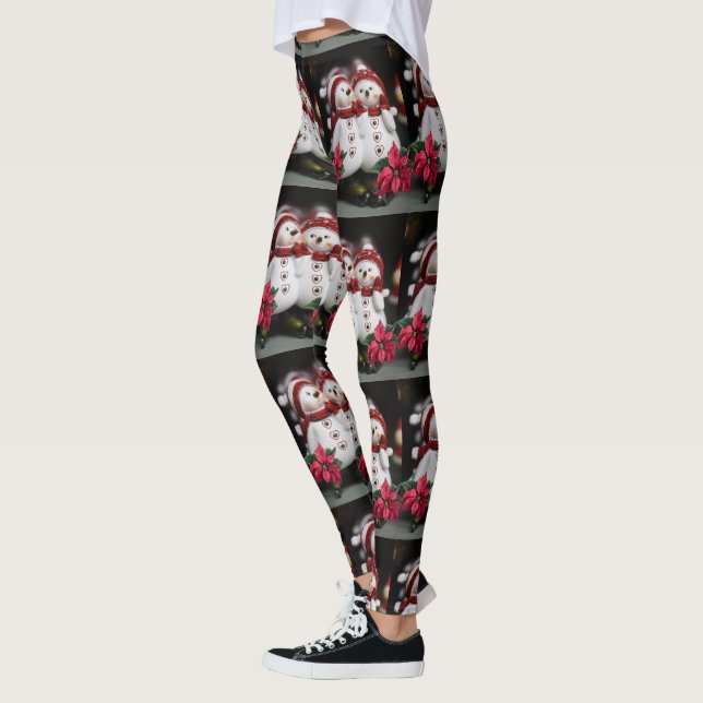 Weihnachts-Leggings, Schneemann Leggings (Links)