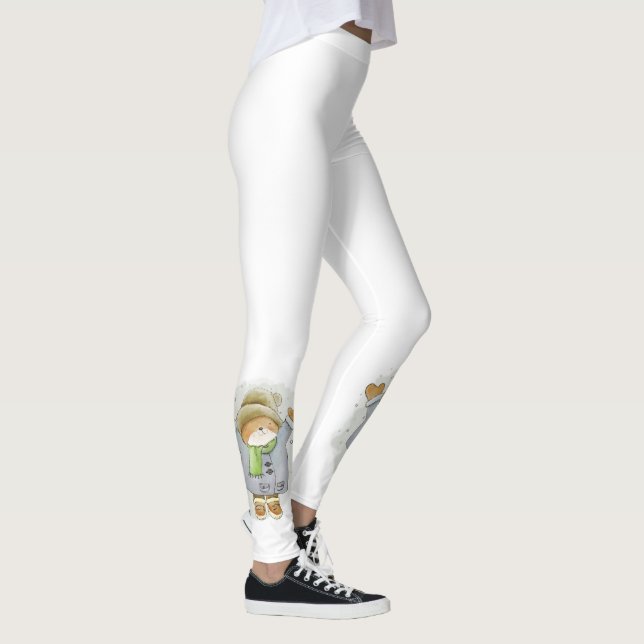 Weihnachts-Leggings, Teddybär Leggings (Rechts)