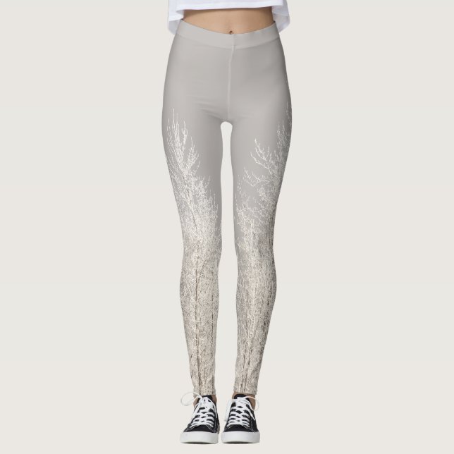 Weihnachts-Leggings Winterwald Kostümplantagen Leggings (Vorderseite)