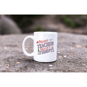 Weihnachts-Lehrer-Merry und hell-lustig Kaffeetasse