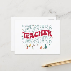 Weihnachts-Lehrerin Postkarte