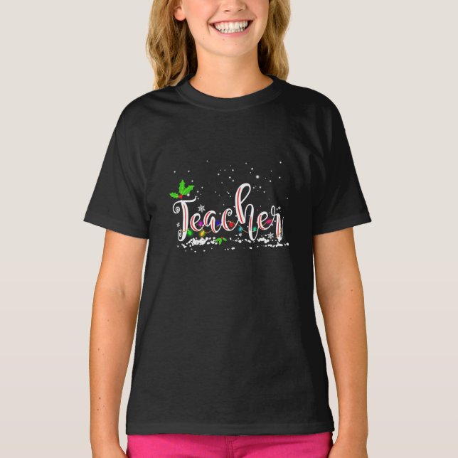 Weihnachts-Lehrerin T-Shirt (Vorderseite)