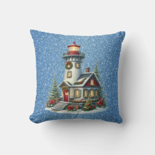 Weihnachts-Leuchtturm-Kissen Kissen