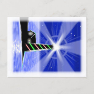 Weihnachts-Leuchtturm Postkarte