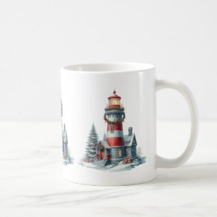 Weihnachts-Leuchtturm Tasse