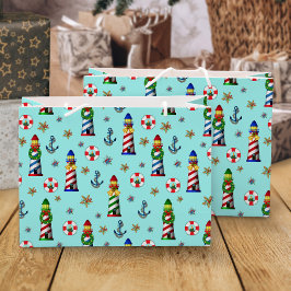 Weihnachts-Leuchttürme Große Geschenktüte