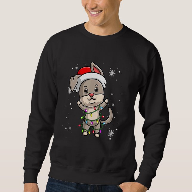 Weihnachts-Lichter Lighting Weihnachtsmannmütze We Sweatshirt (Vorderseite)