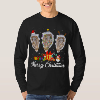 Weihnachts-Lichter Xmas Pajama Oyster Tiere T-Shirt