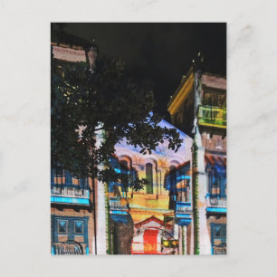 Weihnachts-Lichtshow in Medellin Kolumbien Feiertagspostkarte