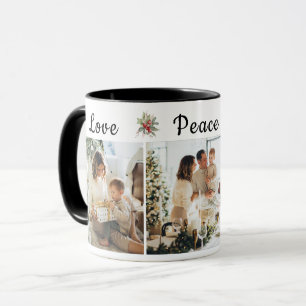 Weihnachts-Liebe Friedensfreude Drei Fotografien Tasse