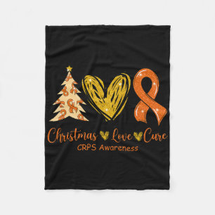 Weihnachts-Liebe Heilung Orange Ribbon Crps Bewuss Fleecedecke