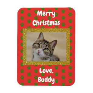 Weihnachts-Liebe Hund Katze Mama Vater Haustier Fo Magnet