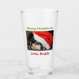 Weihnachts-Liebe Hund Katze Vater Foto Pet Beer Pi Glas