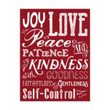 Weihnachts-Liebe Joy Fruit of the Spirit Typografy