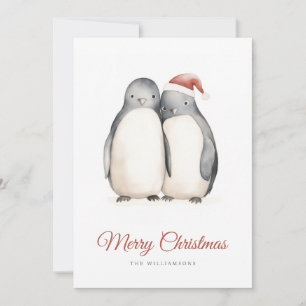 Weihnachts-Liebe-Pinguine Feiertagskarte