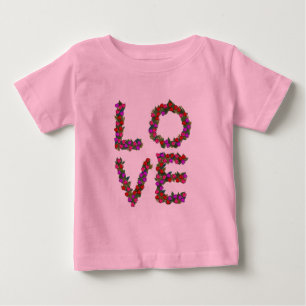 Weihnachts-Liebe-Shirt - Rosa, für Säuglinge Baby T-shirt