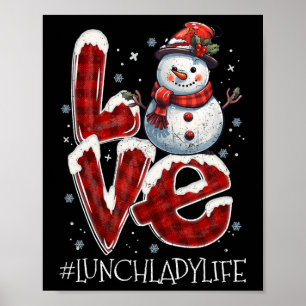 Weihnachts-Liebe Snowman Mittag Lady Life Fun Xmas Poster