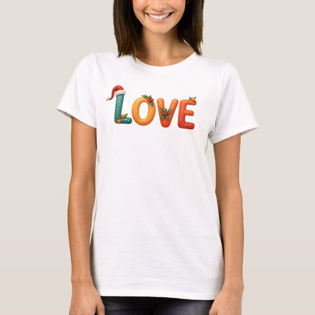 Weihnachts-Liebe T-Shirt (Vorderseite)