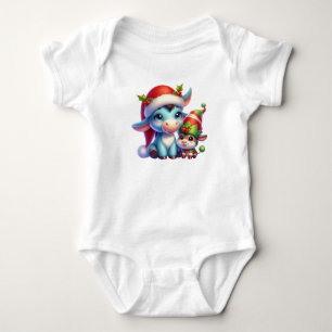 Weihnachts-Liebe und Freude Baby Strampler
