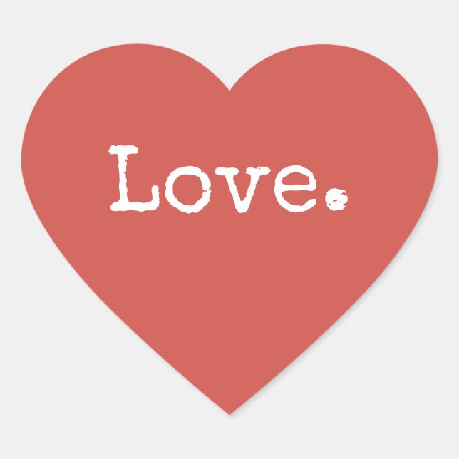 Weihnachts-Liebe Warm Rot Herz-Aufkleber (Vorderseite)