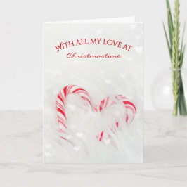 Weihnachts-Liebesherz aus Zuckerrohr Karte