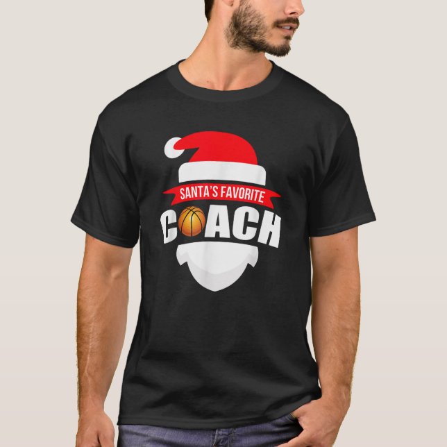 Weihnachts-Lieblings-Basketballtrainer Weihnachten T-Shirt (Vorderseite)