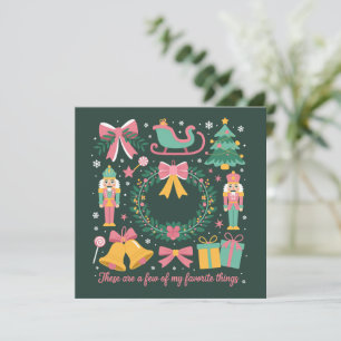 Weihnachts-Lieblings-Dinge Coquette Nutcracker Pin Feiertagskarte