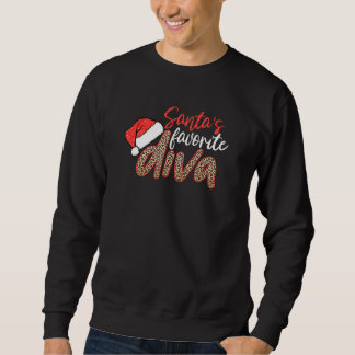 Weihnachts Lieblings-Diva Leopard Weihnachten froh Sweatshirt