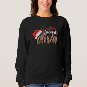 Weihnachts Lieblings-Diva Leopard Weihnachten froh Sweatshirt