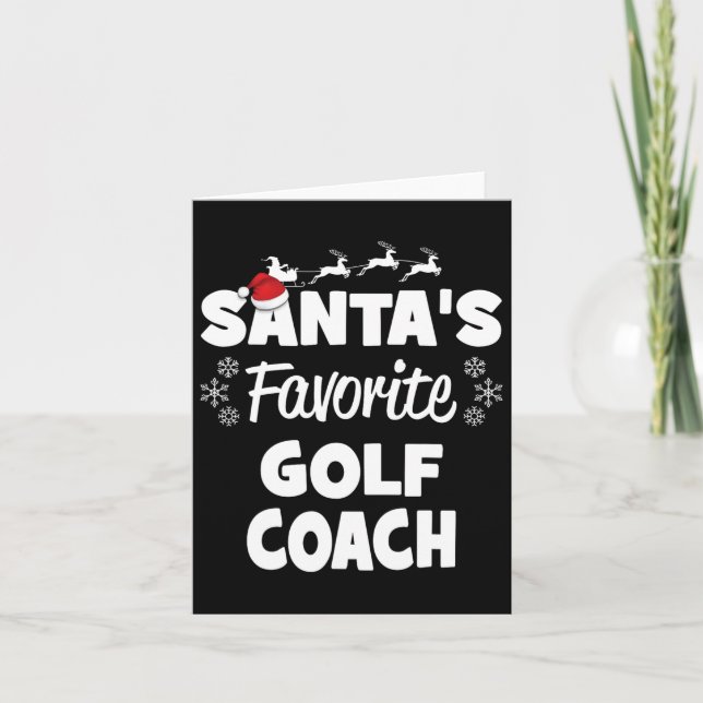 Weihnachts Lieblings-Golf-Coach Spaß Weihnachten M Karte (Vorderseite)