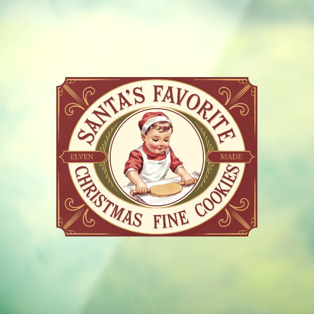 Weihnachts-Lieblings-Kekse Fensteraufkleber (Blatt 3)