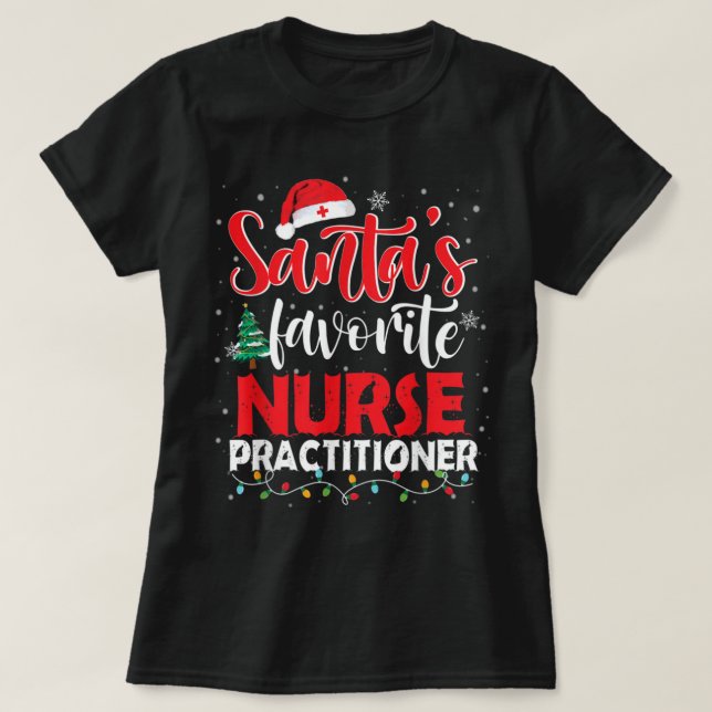 Weihnachts Lieblings-Krankenpfleger Weihnachtsmann T-Shirt (Design vorne)