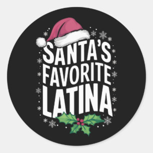 Weihnachts Lieblings-Latina Weihnachten Weihnachte Runder Aufkleber