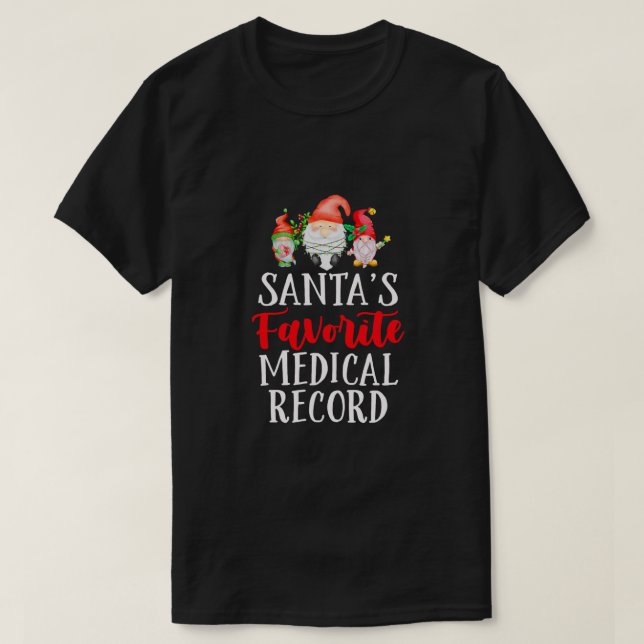 Weihnachts-Lieblings-Medizinalrekord Funny Christm T-Shirt (Design vorne)