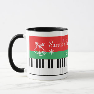 Weihnachts Lieblings-Pianist Piano-Schlüsselbell W Tasse