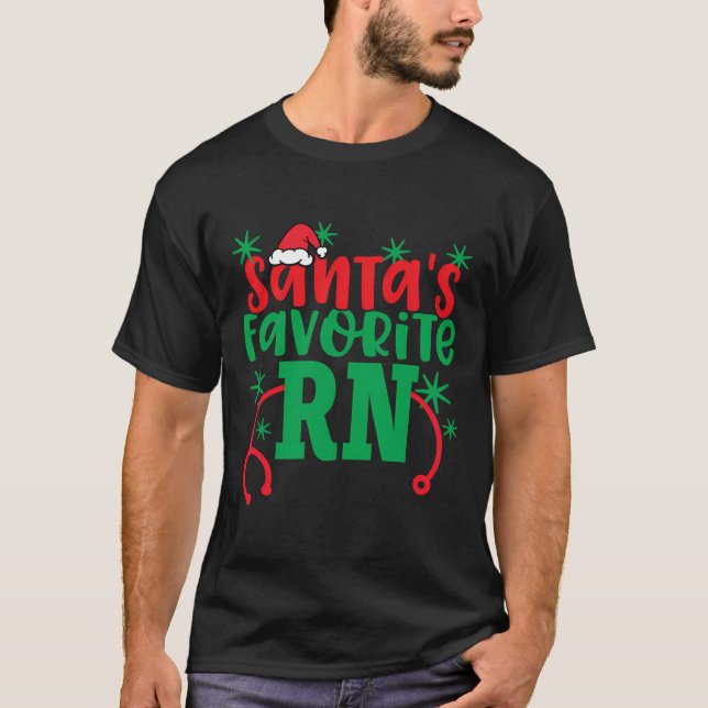Weihnachts-Lieblings-Rn Niedliche Weihnachtsfeiert T-Shirt (Vorderseite)