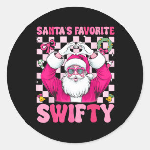 Weihnachts Lieblings-Swifty Frohe Weihnachtsfeier  Runder Aufkleber