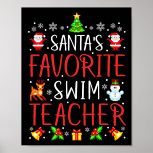 Weihnachts Lieblings-Swim-Lehrer Weihnachten Match Poster