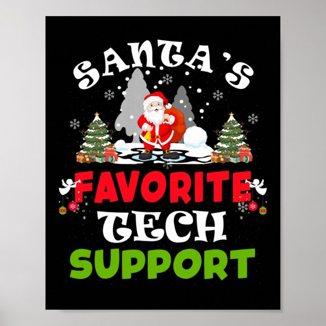 Weihnachts Lieblings-Tech-Support Funny Christmas  Poster (Vorne)