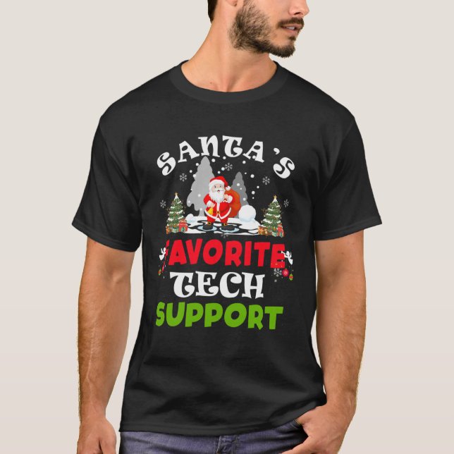 Weihnachts Lieblings-Tech-Support Funny Christmas  T-Shirt (Vorderseite)