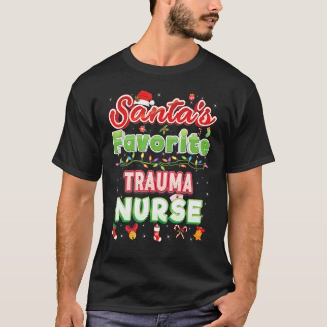 Weihnachts-Lieblings-Trauma-Krankenversorgung Weih T-Shirt (Vorderseite)