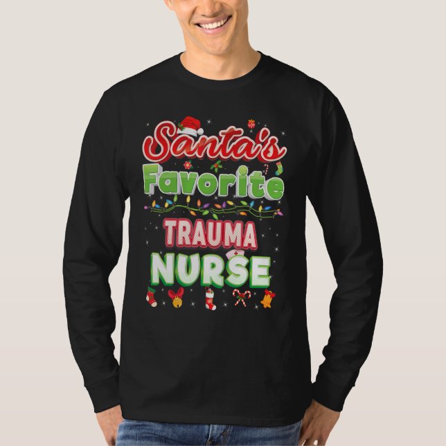 Weihnachts-Lieblings-Trauma-Krankenversorgung Weih T-Shirt (Vorderseite)