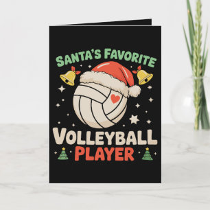 Weihnachts-Lieblings-Volleyballspieler-Santa Xmas Karte