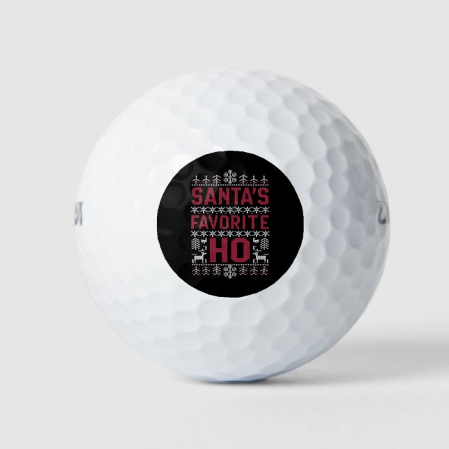 Weihnachts-Lieblings-Weihnachtssüßer Golfball (Vorderseite)