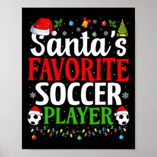 Weihnachts Lieblingsfußballspieler Xmas Funny Chri Poster