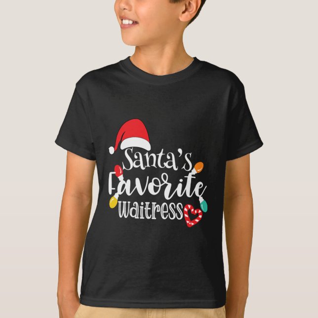 Weihnachts-Lieblingskellnerin T-Shirt (Vorderseite)