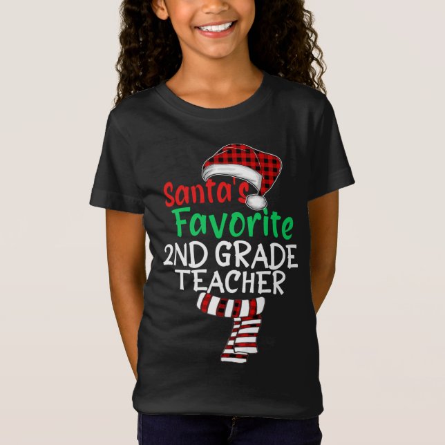 Weihnachts Lieblingslehrer der zweiten Klasse Xmas T-Shirt (Vorderseite)