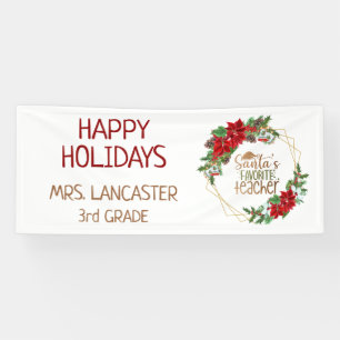 Weihnachts Lieblingslehrer glückliche Weihnachtsfe Banner