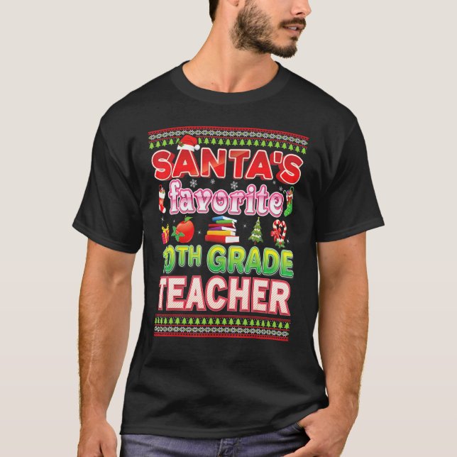 Weihnachts Lieblingslehrerin der 10. Klasse Weihna T-Shirt (Vorderseite)