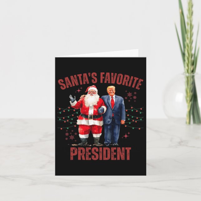 Weihnachts-Lieblingspräsident Funny Trump X Karte (Vorderseite)